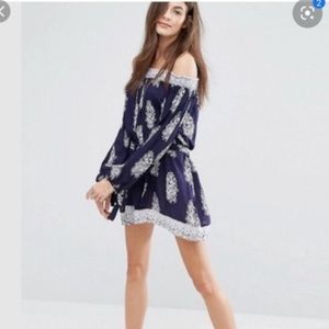 Faithfull The Brand Mali Off Shoulder Dress